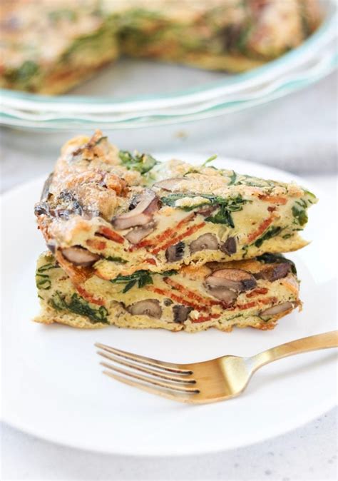 Spinach Bacon And Mushroom Crustless Quiche {whole30} Mary S Whole Life