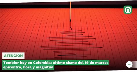 Temblor Hoy En Colombia último Sismo Del 19 De Marzo Epicentro Hora