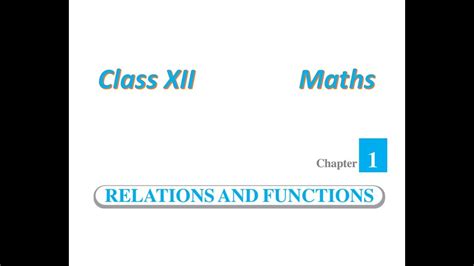 Class 12 Chapter 1 Lecture1 Relation And Functions I Reflexive I Symmetric I Transitive I