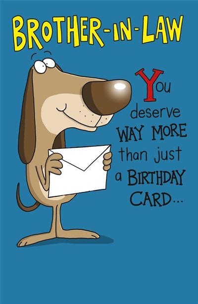 Brother In Law Birthday Card Funny Cards Through The