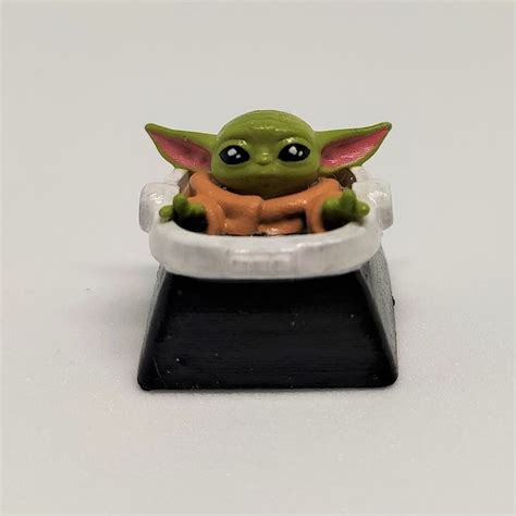 Keycap Tecla Para Teclado Mec Nico Personalizada Baby Yoda Pintada