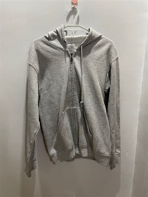 Gildan Unisex Gray Hoodie Jacket Mens Fashion Coats Jackets And