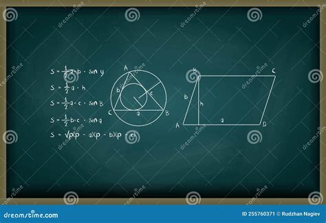 Chalkboard With Math Equation Stock Vector Illustration Of Class