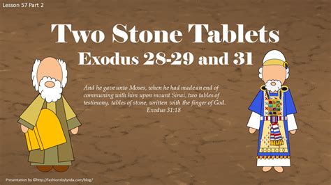 Old Testament Seminary Helps Lesson Part Two Stone Tablets