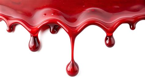 Red Syrup Dropping Isolated On Transparent Background 48411326 Png
