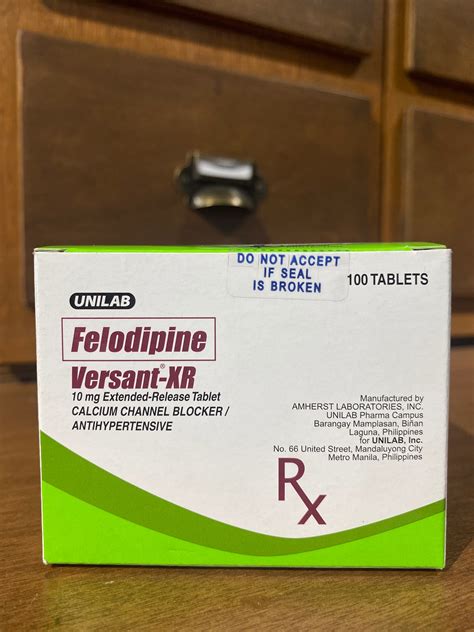 Felodipine Versant Xr 10mg Extended Release Tablet Meds For All