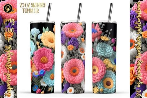 20 Oz 3d Flowers Bouquet Tumbler Graphic By Oyonni Design · Creative