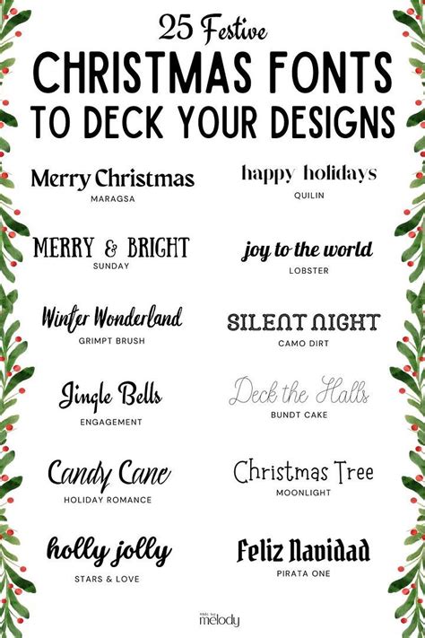 25 Festive Christmas Fonts On Canva In 2024 Holiday Fonts Christmas