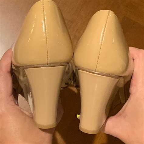 Steven By Steve Madden Shoes Steven By Steve Madden Nude Patent Wedge Poshmark