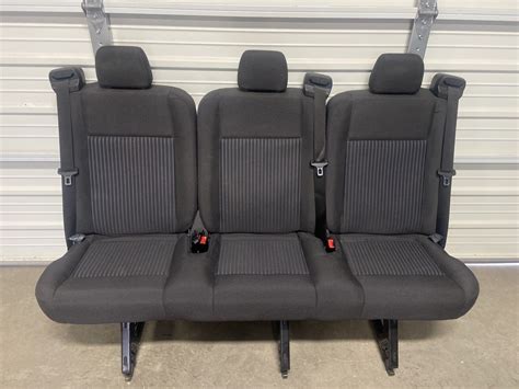 Ford Transit Oem Nd Row Seat Black Cloth Inch Triple