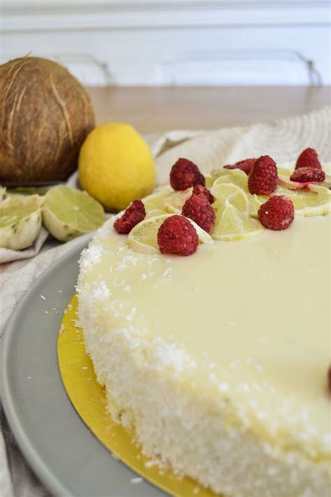 Entremet Coco Citron Vert Framboises Amandise