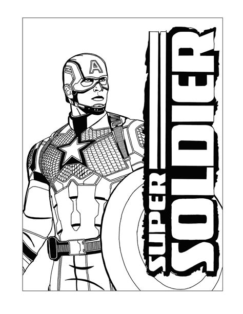 Coloring Page Captain America - 5