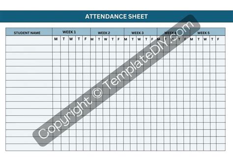 Blank Attendance Sheet Printable Template In Pdf And Word In