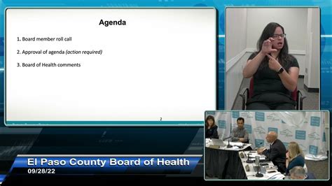 El Paso County Board Of Health Sept 28 2022 Meeting Youtube