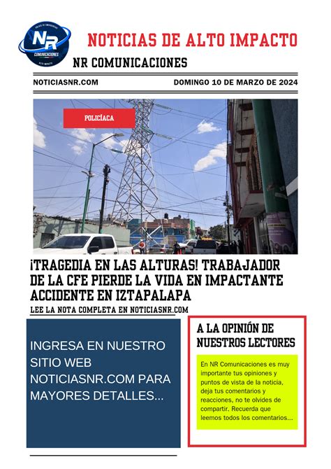 Tragedia En Las Alturas Trabajador De La CFE Pierde La Vida En