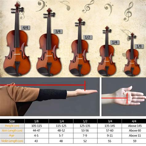 Free Printable Violin Size Chart [By Height, By Age] Inches