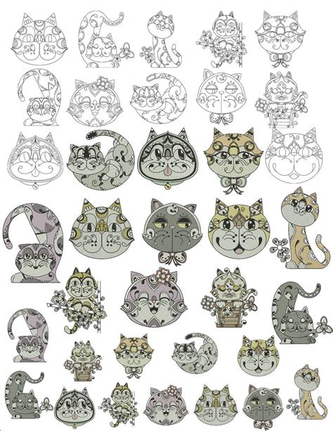 Cool Cats Machine Embroidery Designs By Sew Swell