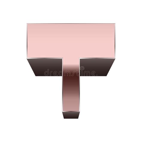 Letra Cuadrada De Fontvector De Cobre Stock De Ilustración