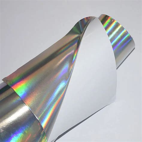 Laser Holographic Rainbow Sticker Printable Pvc Self Adhesive Vinyl