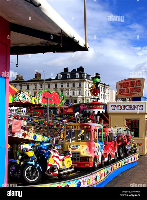 Seaside Ride Bridlington East Yorkshire Stock Photo Alamy