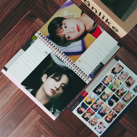 New Bts Jungkook Desk Calendar With Stickers Set Buy Online