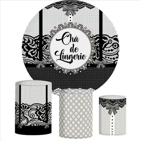 Kit Trio Cilindro Painel Sublimado Decora O Festa Ch De Lingerie Inove Adesivos Decor