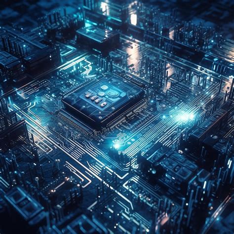 Premium Ai Image Futuristic Computer And Cpu Chip Motherboard Power