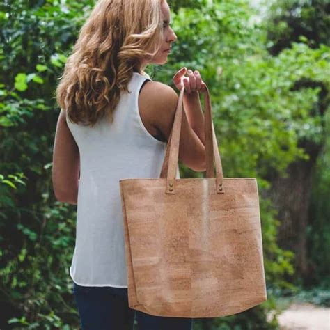 Vegan Cork Bag Basic Shopper Handmade In Spain Xianna