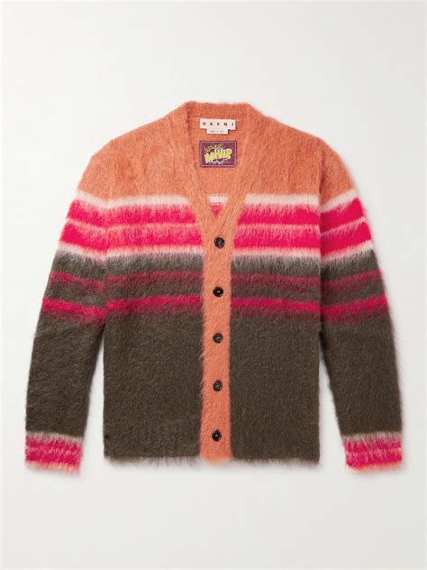 Marni Striped Mohair Blend Cardigan For Men Mr Porter