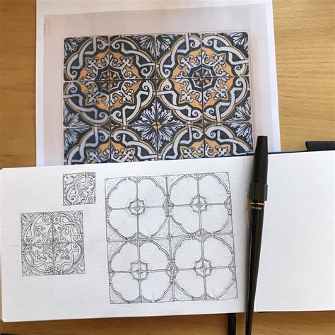 The Process of Drawing Tile Patterns — Anya Toomre Studios