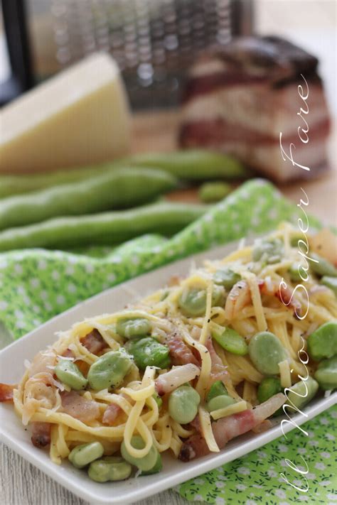 PASTA Con FAVE Fresche PECORINO E GUANCIALE