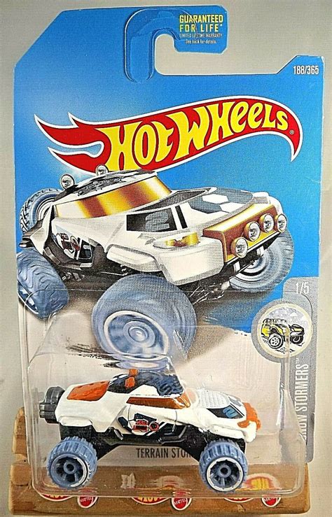 2017 Hot Wheels 188 HW Snow Stormers 1 5 TERRAIN STORM White W Blue Tires OH6Sp Contemporary