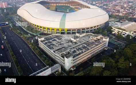 Bekasi Indonesia June Aerial View The Largest Stadium Of