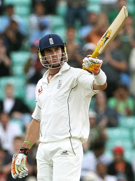 Kevin Pietersen Raises His Bat After His Fifty ESPNcricinfo