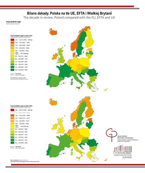 BILANS DEKADY emisja dwutlenku węgla Geograficzno polityczny atlas