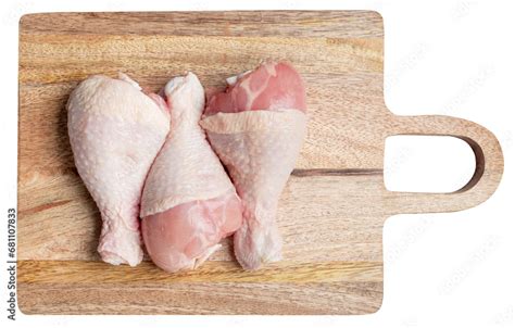 Raw Chicken Drumsticks Isolated Uncooked Poultry Legs Fresh Hen Meat