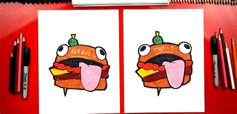 How To Draw The Fortnite Durr Burger Art For Kids Hub