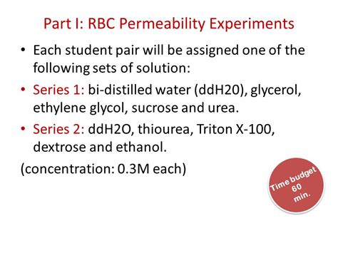 Bio Lab Permeability Of The Red Blood Cell Ppt Video Online