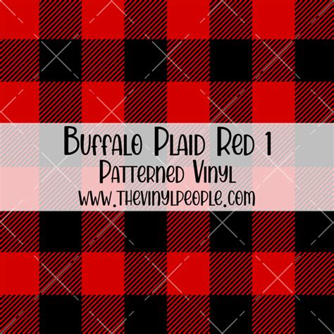 Buffalo Plaid Red 1 Patterned Vinyl Thevinylpeople