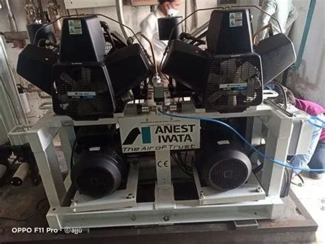 Hp Ac Three Phase Anest Iwata Oil Free Compressor Maximum Flow Rate