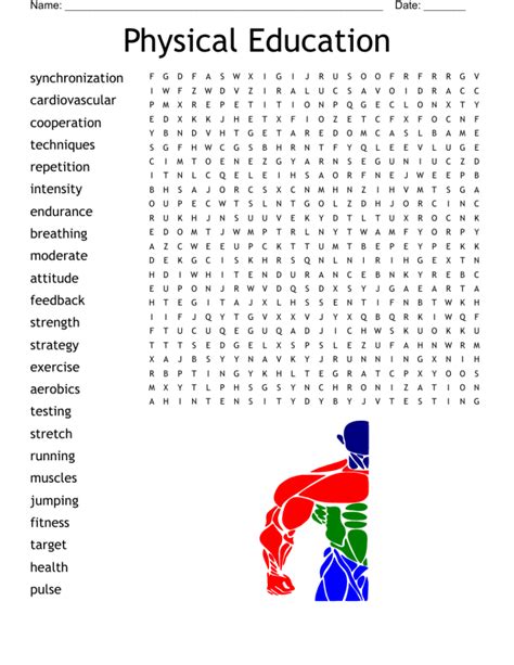 Physical Education Word Search Wordmint Word Search Printable