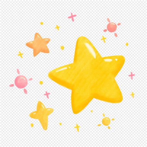 귀여운 어린이 크레용 바람 별 Png 일러스트 무료 다운로드 Lovepik
