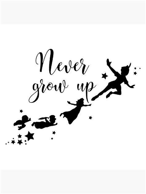 "Never Grow Up Peter Pan" Poster by Francesbo | Redbubble