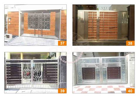 Square Modern 304 Grade Stainless Steel Main Gate For Home 3 Meter At