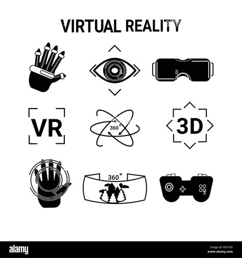 Virtual Reality Icons Set Vr Glasses Or Goggles Isolated On White