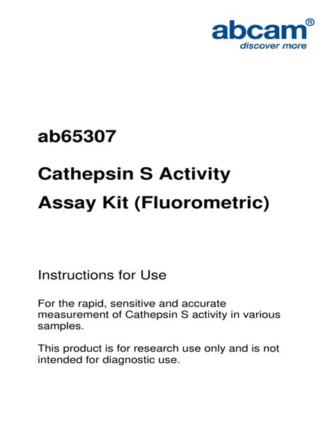 Ab65307 Cathepsin S Activity Assay Kit Fluorometric