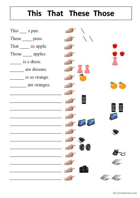 This That These Those English Esl Worksheets Pdf And Doc