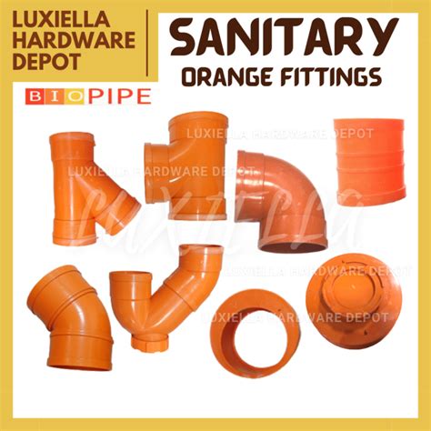 Luxiella BIO PVC Orange Fitting For Sanitary 45 90 Elbow