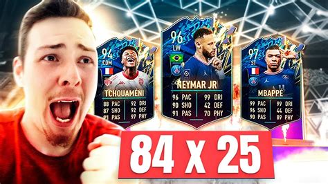 Opening My 84 X 25 Pack For Ligue 1 Tots Fifa 22 Ultimate Team Youtube