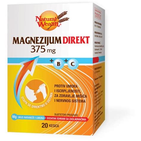 Natural Wealth Magnezijum Direkt 375 Mg Vitamin C B Complex Direkt